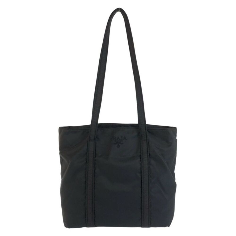 Prada Tessuto Logo Embroidery Nylon Tote Bag